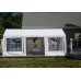 GAZEBO 10x4 ZINCATO PVC IMPERMEABILE - SERIE RINFORZATA COMPLETO - BIANCO